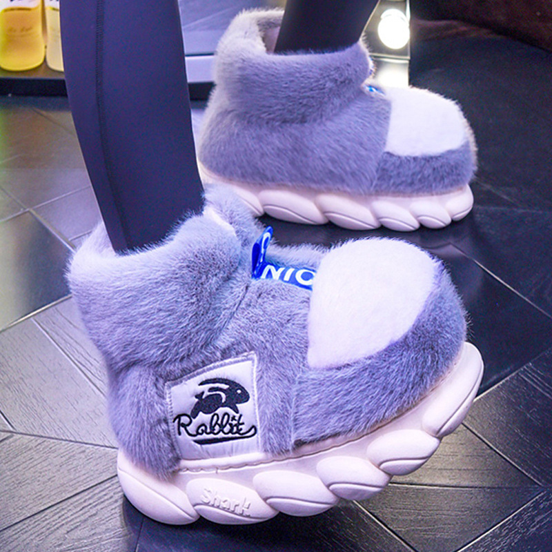 Winter Boot Insulated - 2025 ผู้หญิงฤดูหนาว WARM รองเท้า Plush ซับในร่มรองเท้าแตะคู่ส้นรองเท้าบู๊ตหิมะด้านบนหญิงชายรองเท้าแตะ