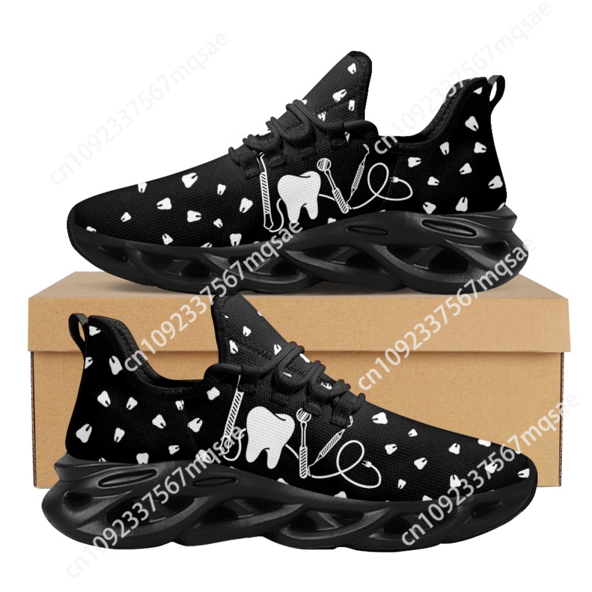 Men'S Shoes Black And White - สีดําและสีขาวฟัน Medical Institution พยาบาลรองเท้าสําหรับชายหญิง Four Seasons