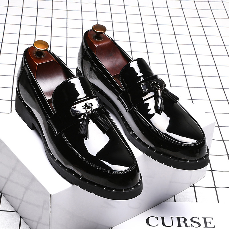 Men Shoes Official - รองเท้าผู้ชายแบรนด์หรู รองเท้าโลฟเฟอร์ส้นเตี้ย รองเท้าผู้ชายแบบมีพู่ รองเท้าหนังสำหรับธุรกิจ รองเท้าหนังสำหรับผู้ชาย พื้นหนา