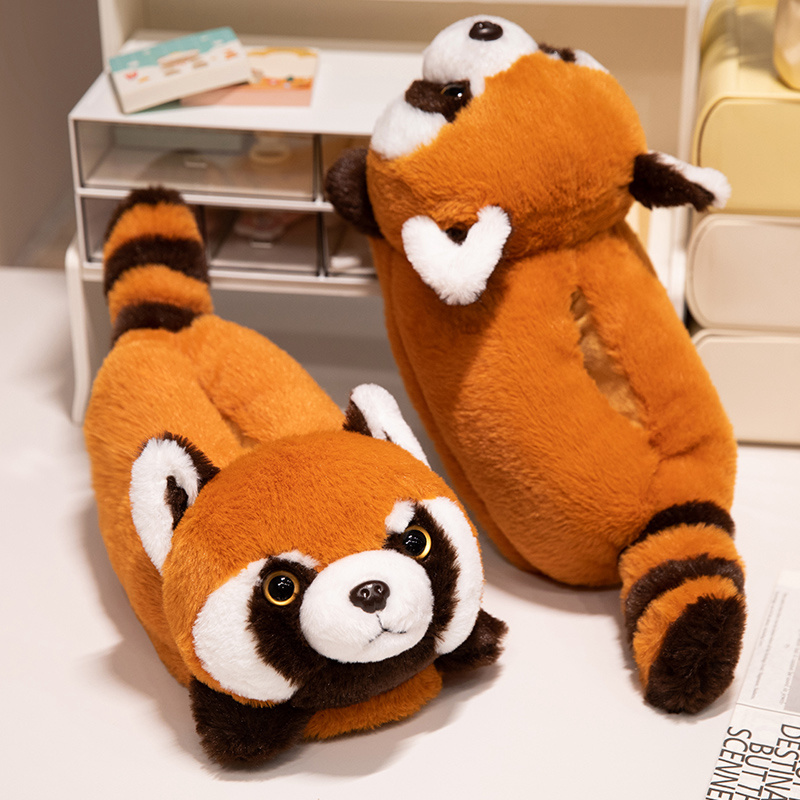 Men Shoes Red Tape - Highland COW Red PANDA Plush รองเท้าแตะ