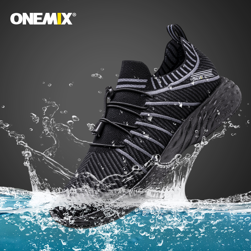 Men Shoes Running Sale - ONEMIX ใหม่ขายรองเท้าวิ่งสำหรับผู้ชายกันน้ำระบายอากาศได้ดีรองเท้าผ้าใบชายกลางแจ้งกันลื่นรองเท้ากีฬาเดินป่า
