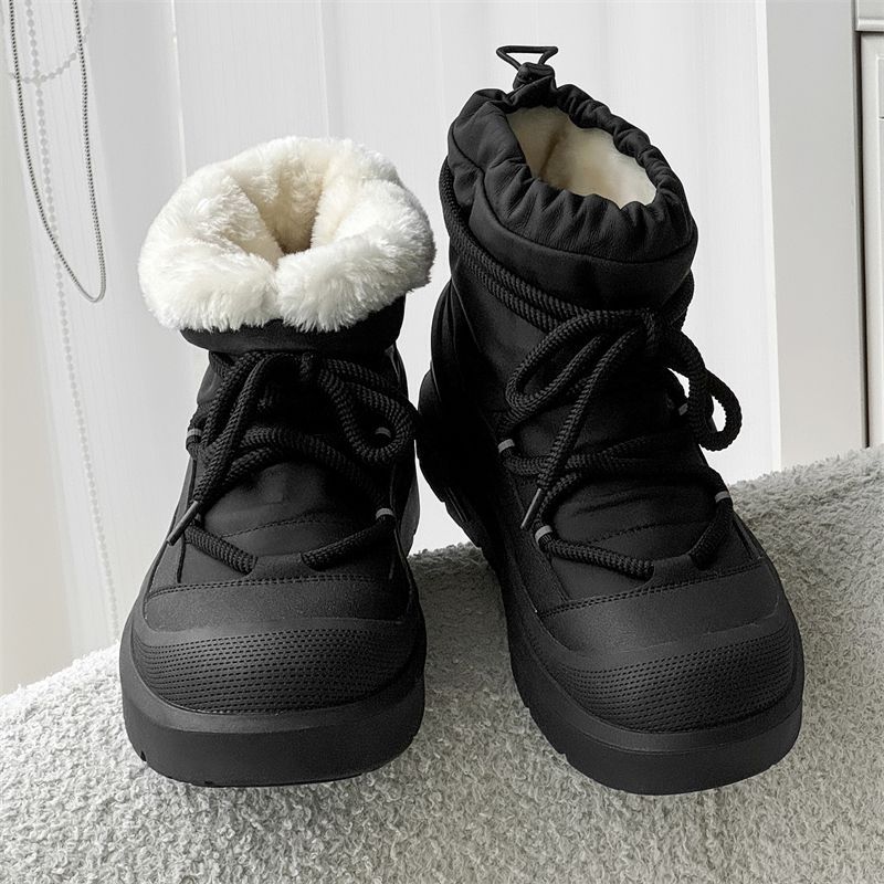 Winter Boot Insulated - รองเท้าบูทหิมะผู้ชายแบบใหม่ ดีไซน์เนอร์ รองเท้าบูทหุ้มข้อสูงสำหรับฤดูหนาว รองเท้าลำลองกันน้ำกันลื่นสำหรับกิจกรรมกลางแจ้ง รองเท้าบูททำงานบุขนอุ่น
