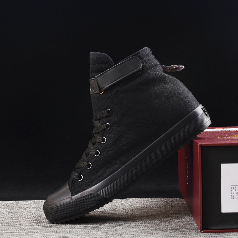 Men'S Shoes Black And White - แฟชั่นรองเท้าผ้าใบรองเท้าผู้ชายชายผ้าใบรองเท้าสูงด้านบนรองเท้าผ้าใบผู้ชายรองเท้าสบายๆสีดำสีขาวผ้ารองเท้า KA797