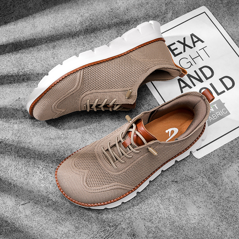 Men Shoes Trends - รองเท้าผู้ชายทรงกว้าง สไตล์ลำลอง แบบตาข่าย ระบายอากาศดี ดีไซน์มินิมอล พื้นเรียบ