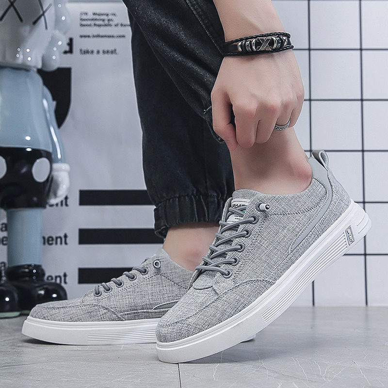 รองเท้าผ้าใบลำลองผ้าลินินสำหรั - Men Shoes Essentials บทวิจารณ์และราคา