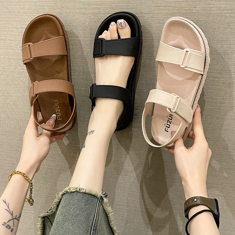รองเท้าแตะผู้หญิงสำหรับฤดูร้อน - Velcro Strap Sandal บทวิจารณ์และราคา