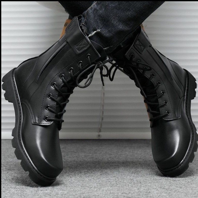 รองเท้าบูทต่อสู้ทางยุทธวิธีสำห - Work Boot Steel Toe บทวิจารณ์และราคา