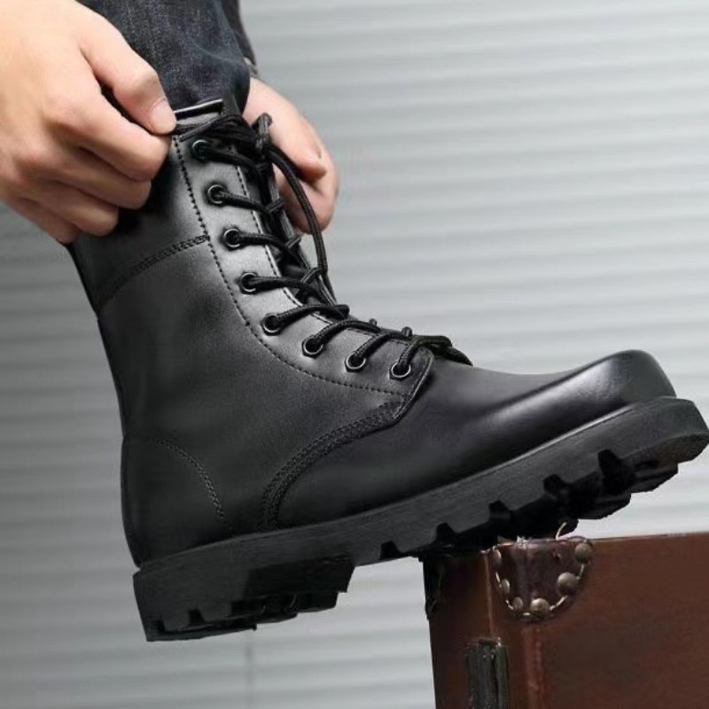 รองเท้าบูทต่อสู้ทางยุทธวิธีสำห - Work Boot Steel Toe บทวิจารณ์และราคา