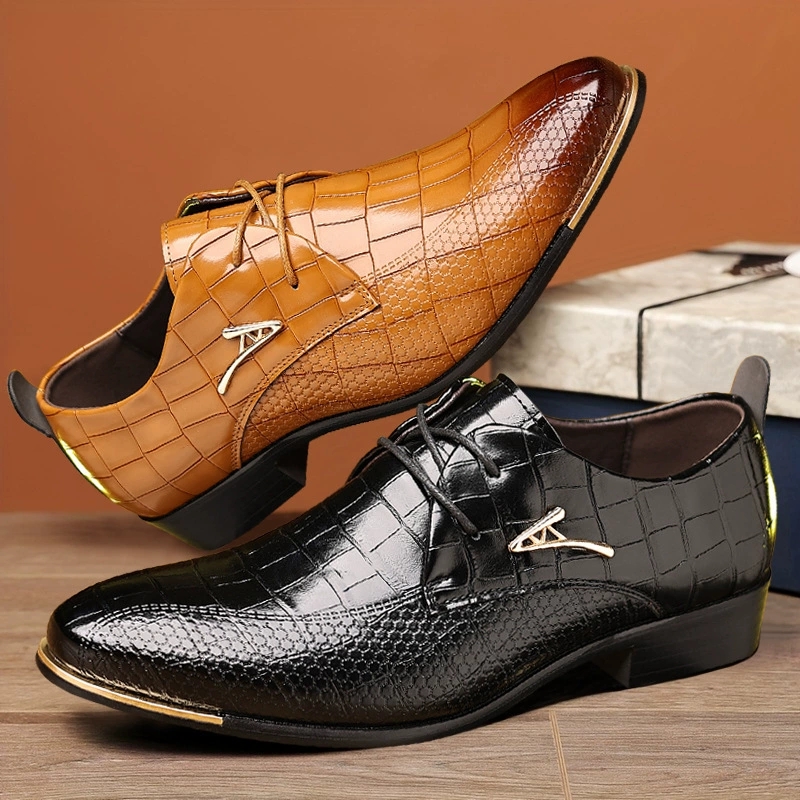 รองเท้าหนัง PU แฟชั่นสำหรับผู้ - Men Shoes Official บทวิจารณ์และราคา