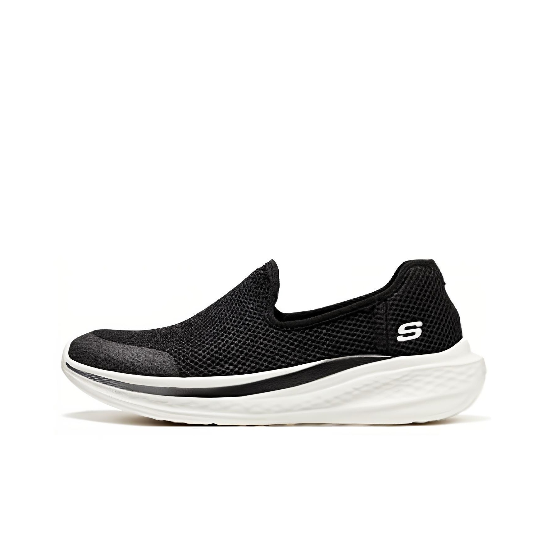 รองเท้าลำลองทรงเตี้ย Skechers  - Men'S Shoes Black And White บทวิจารณ์และราคา