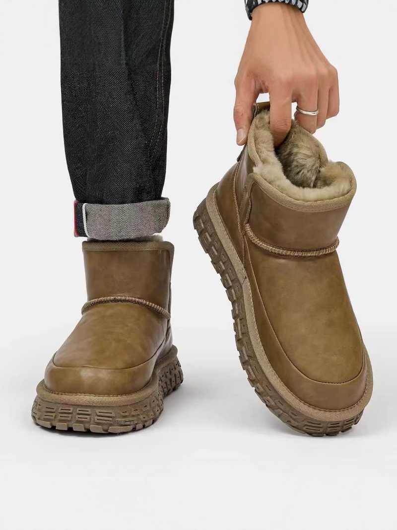 รองเท้าบูทหิมะแบบหนาบุขนแกะสำห - Men Shoes China บทวิจารณ์และราคา