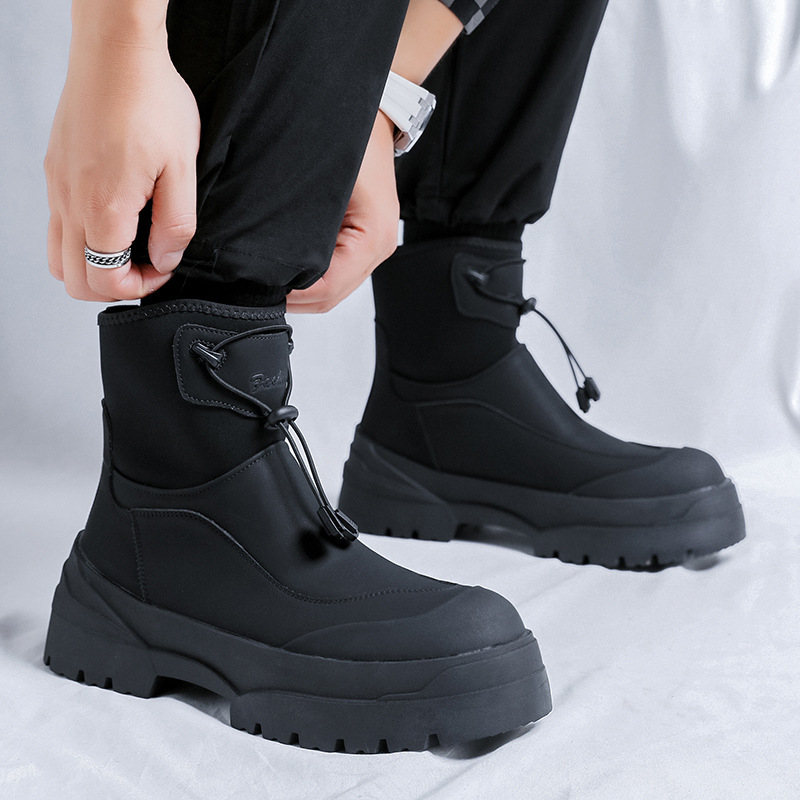 รองเท้าบูทแฟชั่นผู้ชาย สไตล์เว - Men'S Shoes Black And White บทวิจารณ์และราคา