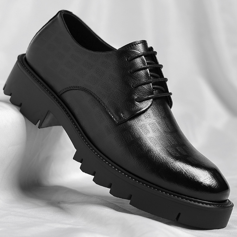 รองเท้าหนังผู้ชายแบบหนาพื้น ทร - Men Shoes Official บทวิจารณ์และราคา