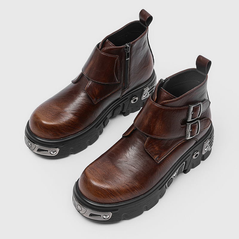 รองเท้าบูทแฟชั่นพังก์กอธทรงสูง - Men Shoes Trends บทวิจารณ์และราคา