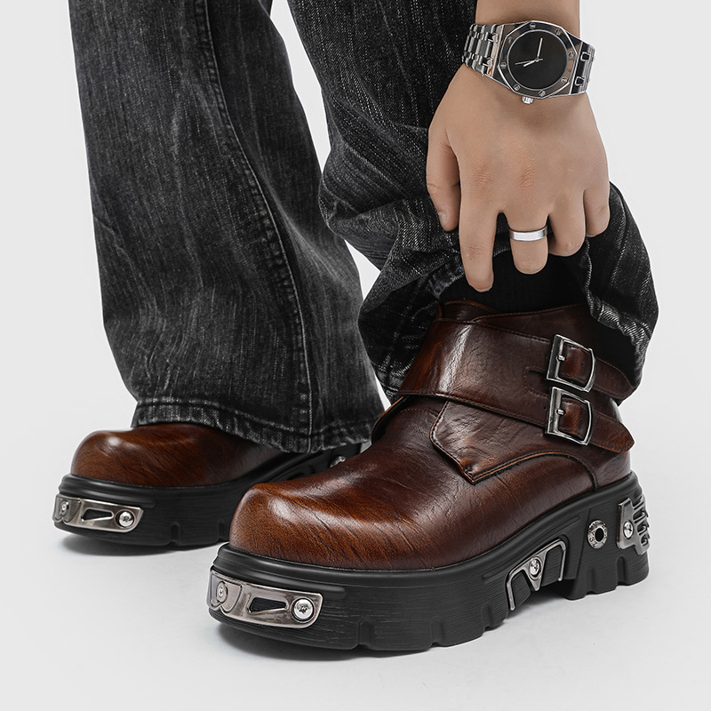 รองเท้าบูทแฟชั่นพังก์กอธทรงสูง - Men Shoes Trends บทวิจารณ์และราคา