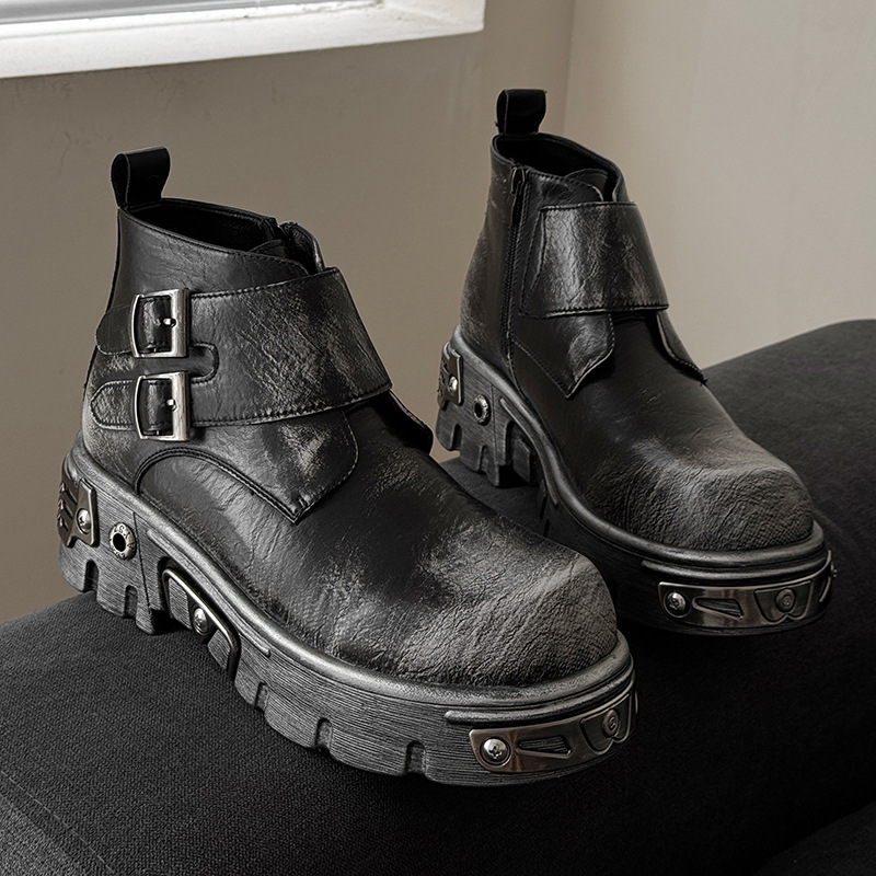 รองเท้าบูทแฟชั่นพังก์กอธทรงสูง - Men Shoes Trends บทวิจารณ์และราคา